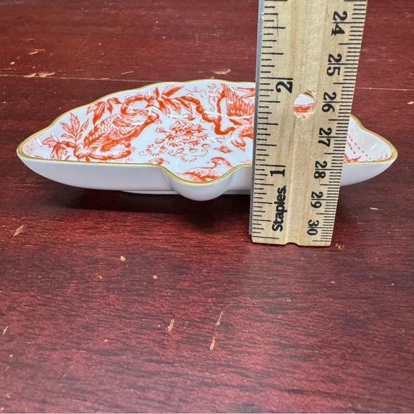 Royal Crown Derby English Bone China Red Aves Trinket Dish - Picture 13 of 13